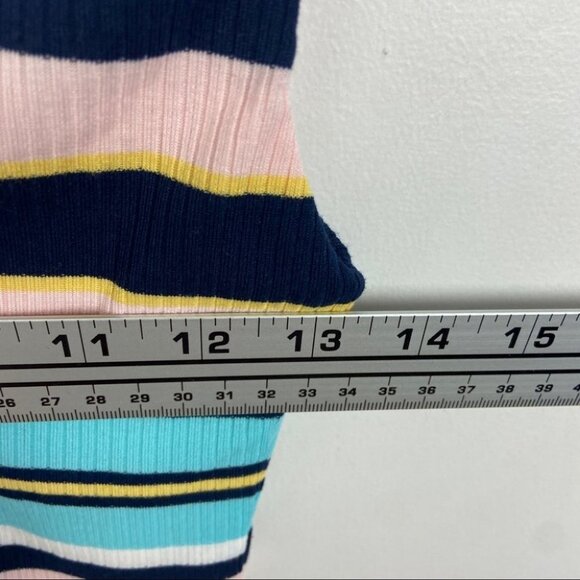 NEW Nordstrom AFRM Striped Bodysuit Double V Mooni Light Pastel Retro Sz XS - Picture 11 of 16